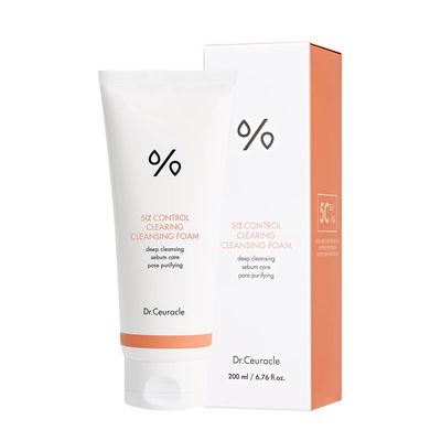 Dr.Ceuracle 5 Alpha Control Cleansing FoamRedness Treatment Face Wash with 0.5% Salicylic AcidKorean Dermatology ProductSebum Control , Pore Cleansing for Acne Prone SkinCentella Asiatica(CICA),