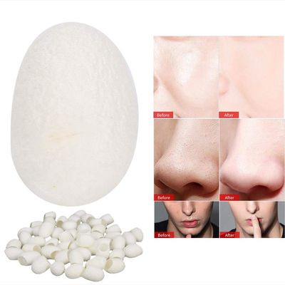 50pcs Silks, Facial Care Silks Blackhead Removal Exfoliating Silkworm Balls for Face Scrub Cleanser Gentle Exfoliating