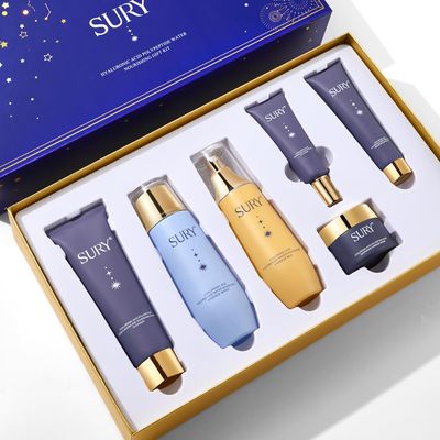 6-pcs Anti-Aging Skin Care Set Gentle Skin | Complete Skincare Process Beauty Skin Care Kit Gift Sets &amp; Kits with Cleanser, Toner, Lotion, Essence, Face Cream, Eye Cream for Women Girl Gifts