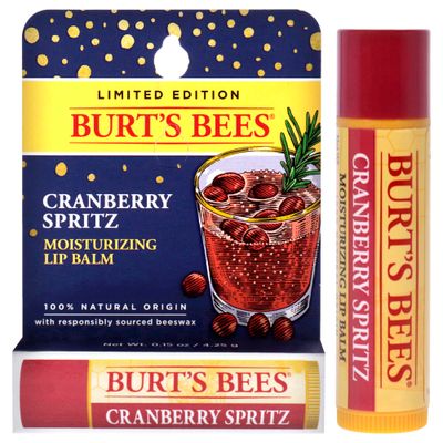 Cramberry Spritz Moisturizing Lip Balm by Burts Bees for Unisex - 0.15 oz Lip Balm
