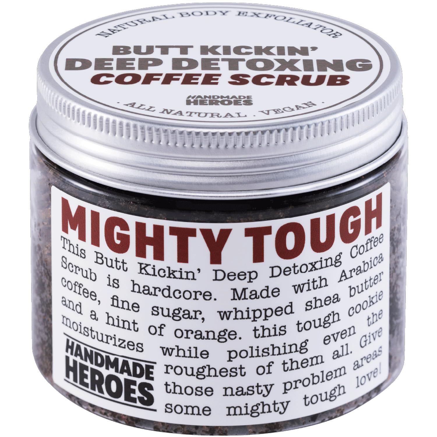 Coffee Scrub Foot &amp; Body Exfoliator Infused with Vitamin E and Orange Peel Natural Exfoliating Sugar Body Scrub for Toning Cellulite Skin Care by Handmade Heroes