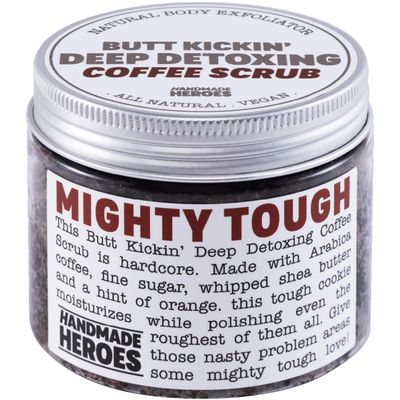 Coffee Scrub Foot &amp; Body Exfoliator Infused with Vitamin E and Orange Peel Natural Exfoliating Sugar Body Scrub for Toning Cellulite Skin Care by Handmade Heroes