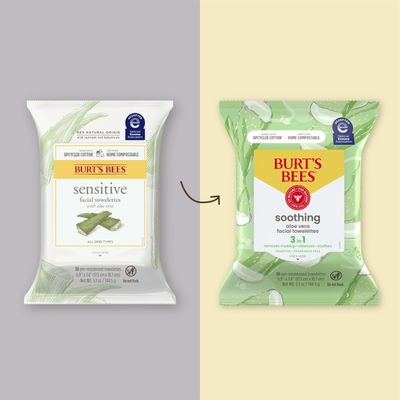 Burt's Bees Aloe Vera Face Wipes, for Sensitive Skin, Soothing Makeup Remover &amp; Facial Cleansing Towelettes, 30 Ct. (3-Pack)