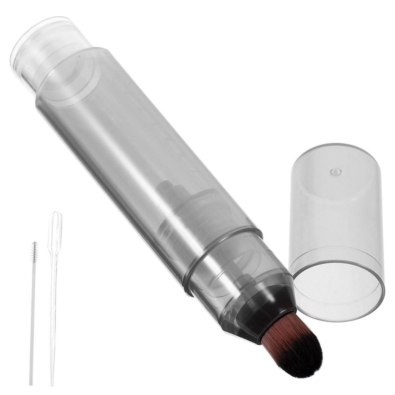 FRCOLOR Applicator Bottle for Hair Oil Clear Twist Top Applicator Bottles Scalp Care Applicator Comb Squeeze Empty Plastic Bottles Roots Supplies