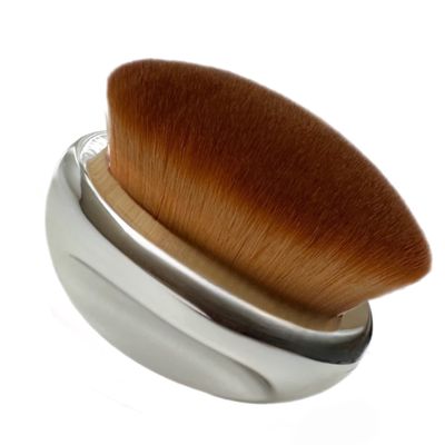 Foundation Brush Palm Makeup SOFT Kabuki Dome Shaped Face Body Shimmer SPF Blush Bronzer Highlighter Blending Self-Tanner Buffing Liquid Powder Cream Streak-Free Cosmetic Application - SILVER