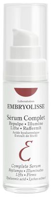 Embryolisse Complete Serum. Advanced Hydrating Formula With Hyaluronic Acid. Replumps, Illuminates, Lifts, Firms, 1.01 fl.oz.