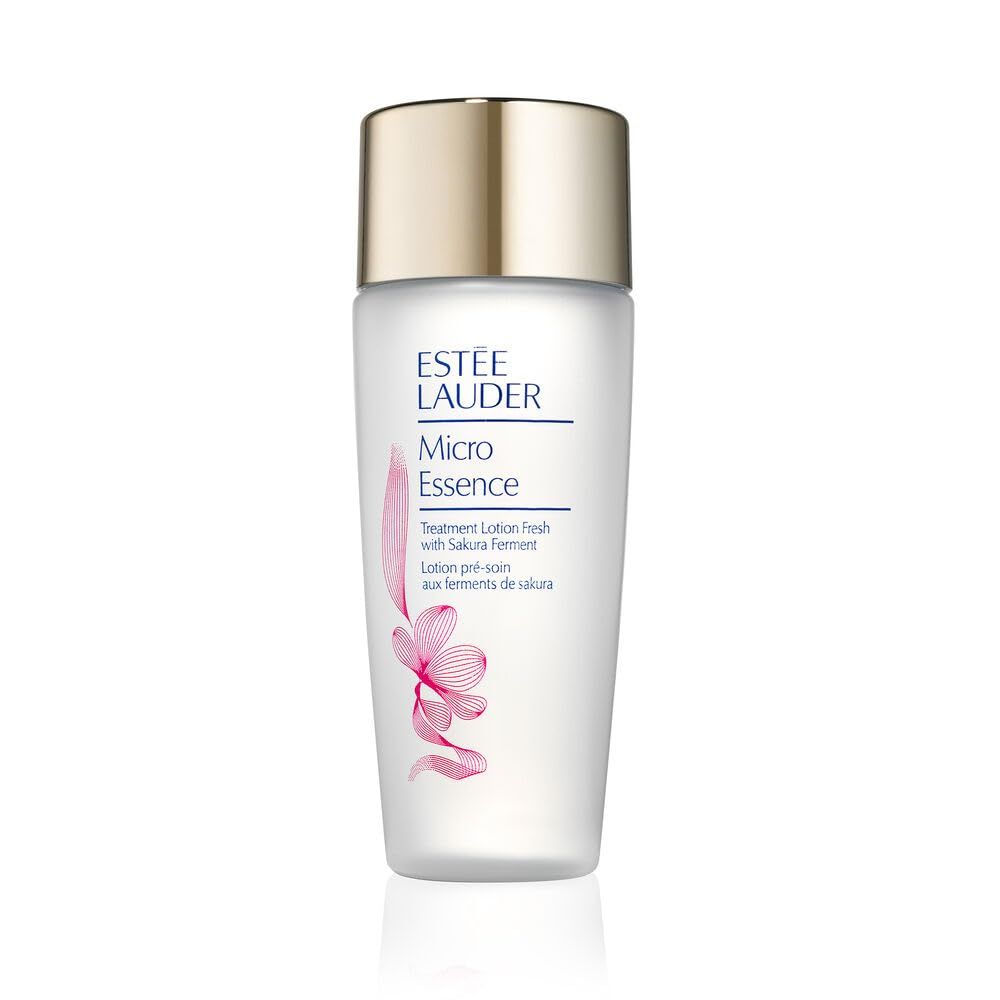 Este Lauder Micro Essence Treatment Lotion Toner Fresh with Sakura Ferment | Hydrating &amp; Soothing + Skin Barrier Repair, Travel Size, 1 Fl Oz