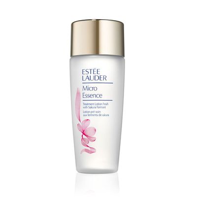 Este Lauder Micro Essence Treatment Lotion Toner Fresh with Sakura Ferment | Hydrating &amp; Soothing + Skin Barrier Repair, Travel Size, 1 Fl Oz