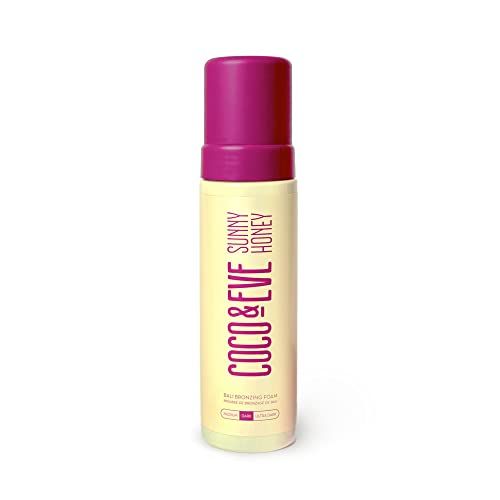 Coco &amp; Eve Sunny Honey Bali Bronzing Self Tanner Mousse - (Dark) All Natural Sunless Tanning Mousse | Instant Self Tanning Lotion with Bronzer and Skin Moisturizer (6.7 fl oz)