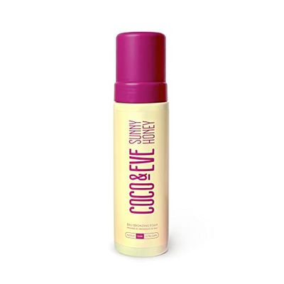 Coco &amp; Eve Sunny Honey Bali Bronzing Self Tanner Mousse - (Dark) All Natural Sunless Tanning Mousse | Instant Self Tanning Lotion with Bronzer and Skin Moisturizer (6.7 fl oz)