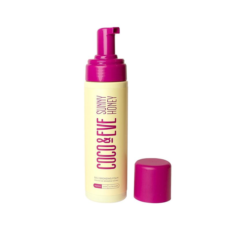 Coco &amp; Eve Sunny Honey Bali Bronzing Self Tanner Mousse - (Dark) All Natural Sunless Tanning Mousse | Instant Self Tanning Lotion with Bronzer and Skin Moisturizer (6.7 fl oz)