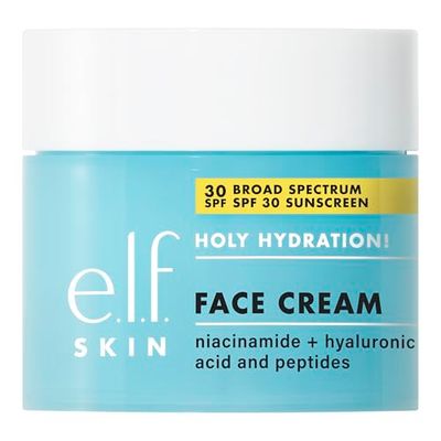 e.l.f. SKIN Holy Hydration! Face Cream - Broad Spectrum SPF 30 Sunscreen, Moisturizes &amp; Softens Skin, Quick-Absorbing &amp; Ultra-Hydrating, 1.8 Oz (50g)