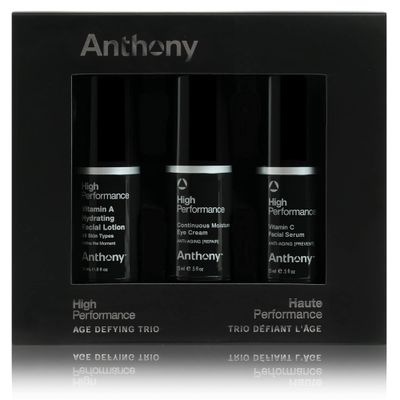 Anthony High Performance Trio Kit. Includes Eye Cream (0.5 Fl Oz), Vitamin C Facial Serum (0.5 Fl Oz), and Vitamin A Hydrating Facial Lotion (0.5 Fl Oz). Anti-Aging Powerful Trio for All Skin Types