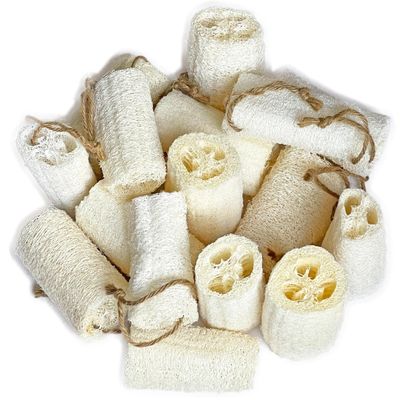 4&quot; Natural Loofah Exfoliating Body Sponge Scrubber for Skin Care in Bath Spa Shower Pack of 12