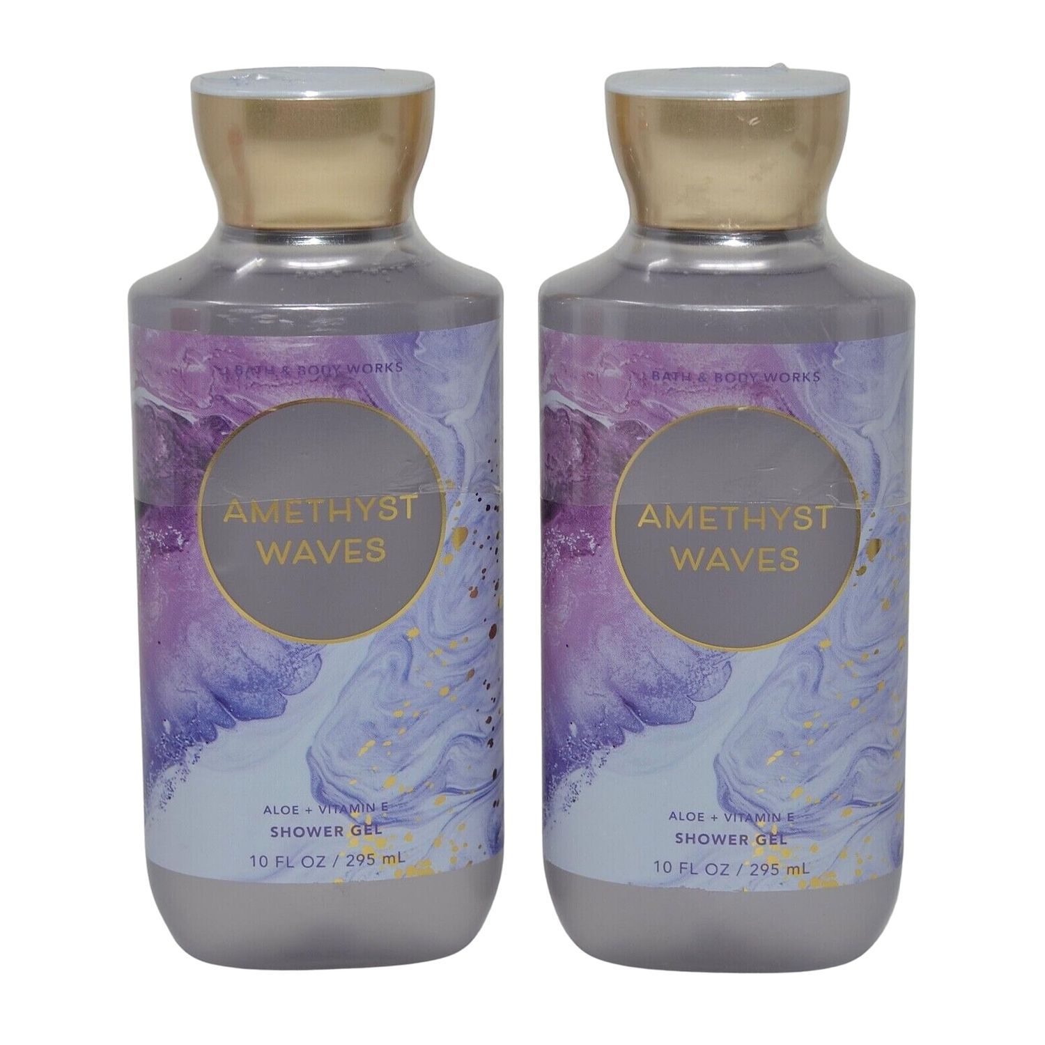 Bath &amp; Body Works Shower Gel Gift Set 10oz Each Pack of 2 (Amethyst Waves)