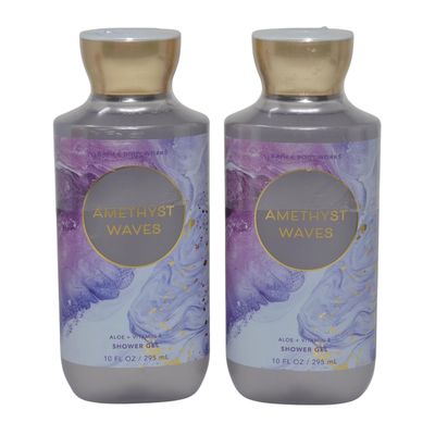 Bath &amp; Body Works Shower Gel Gift Set 10oz Each Pack of 2 (Amethyst Waves)
