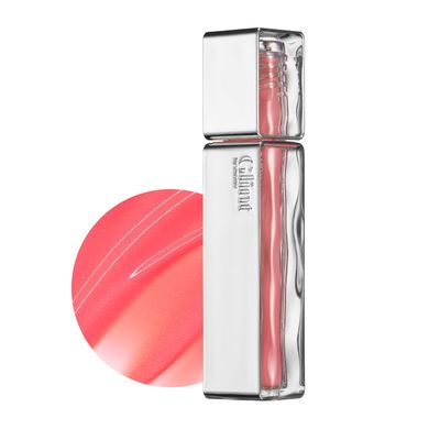 Glint Tint Glosser (Coral Reef, 0.09oz) - Hydartions, Moisturizing Plumping Lip Gloss with Radiant Shine, Long Lasting, Korean Skin Care. Provence Rose &amp; Calendula Extract.