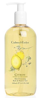 Crabtree &amp; Evelyn Skin Cleansing Bath &amp; Shower Gel, Citron Honey &amp; Coriander, 16.9 Fl Oz