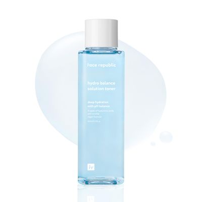 Face Republic Hydro Balance Solution Toner 160ml 5.41 fl oz | Hydrating &amp; Balancing | Hyaluronic Acids, Panthenol, Adenosine | Soft, Plump Skin | Vegan Korean Skin Care