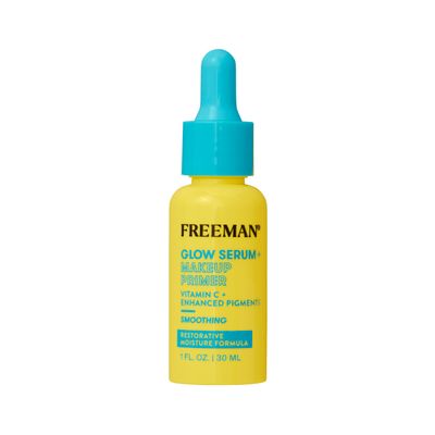 Freeman Glow Booster Serum + Makeup Primer, Lightweight Hydrating Face Serum, Face Primer For Long Lasting Makeup, Infused With Vitamin C, Brightens &amp; Plumps Skin, 1.0 fl.oz./ 50 mL Bottle