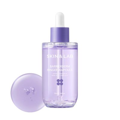 [SKIN&amp;LAB] Barrierderm Ringer Ampoule, Inner Skin Moisture, Long-Lasting Hydration Retention for All Skin Types, Korean Skincare, 2.36 fl oz.