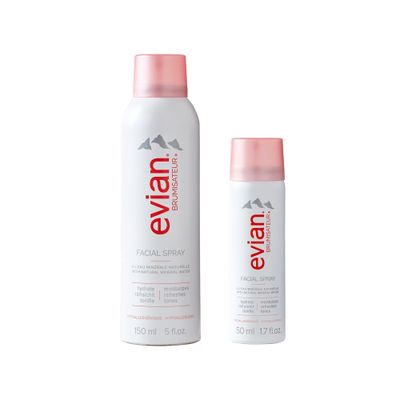 Evian Facial Spray Weekender Kit - Hydrate Skin - Blend Makeup - Instantly Refresh - Travel Friendly - All Skin Types - French Alps Skincare