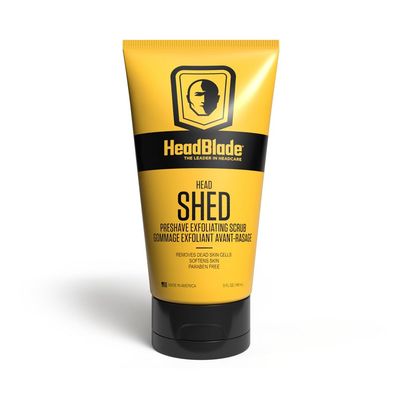 HeadBlade HeadShed Men&#39;s Exfoliating Scrub - 5 oz - Face Wash &amp; Cleanser - Removes Dead Skin and Preps for Great Shave