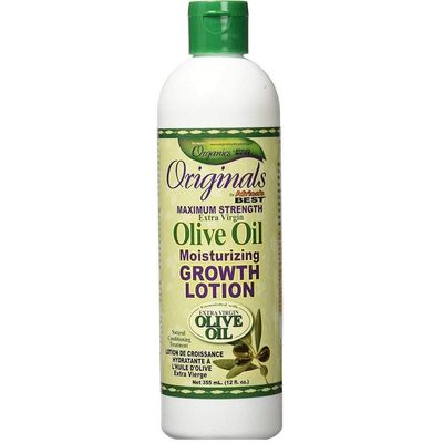 Africa&#39;s Best Originals Maximum Strength Extra Virgin Olive Oil Moisturizing Growth Lotion 12 oz (Pack of 3)