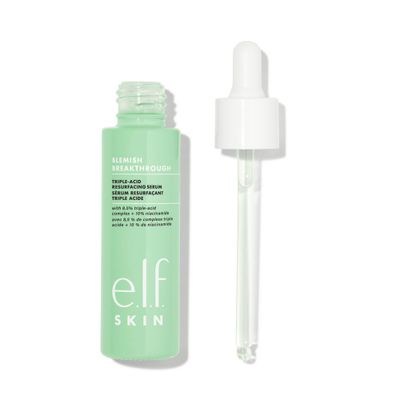 e.l.f. SKIN Blemish Breakthrough Triple-Acid Resurfacing Serum, Hydrating Night Serum For Fighting Blemishes, Helps Improve Skin Tone &amp; Texture