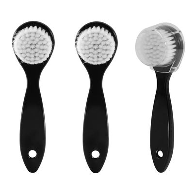 Facial Cleansing Brush, 3 Packs Manual Face Brushes for Cleansing and Exfoliating, Face Scrubber to Massage, Deep Pore Exfoliation, Makeup Remove and Skin Care with Soft Bristles &amp; Lid, Black