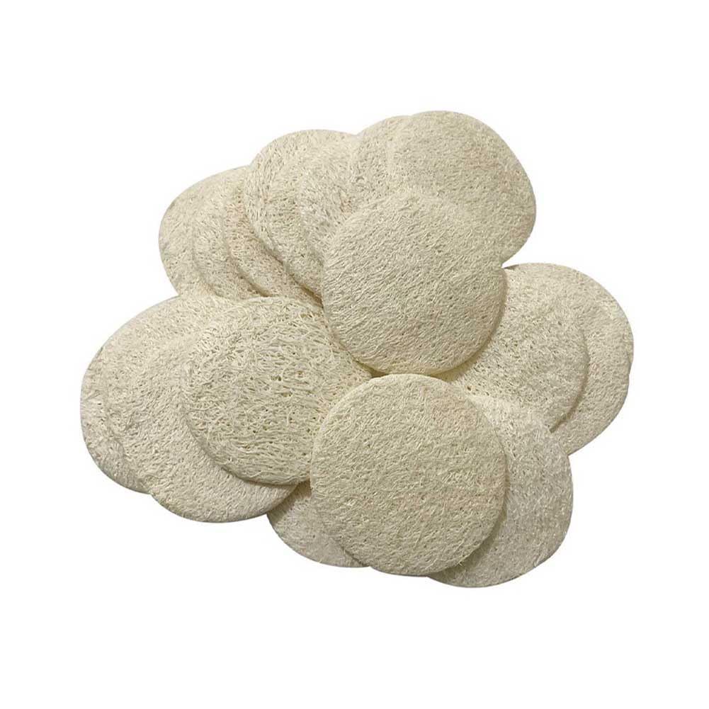 20 Pcs Loofah Face Pads Round Exfoliating Facial Pads Skin Cleansing Discs Pads Facial Body Scrubbers for Bath Shower Spa Skin Scrub