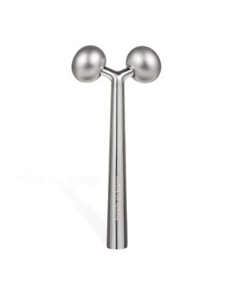 Facial Roller Massager, Cooling Metal to Contour and Reduce Puffiness, Face Lift, Anti-Aging, Skin Tightening &amp; Botox Alternative, Reduce Wrinkles -Gua Sha Not Your Typical Jade Roller Massager