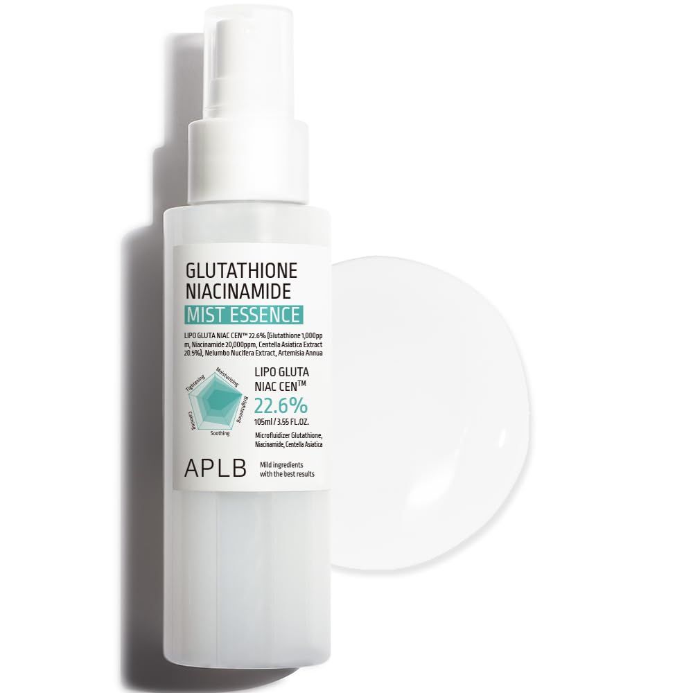 APLB Glutathione Niacinamide Mist Essence | LIPO GLUTA NIAC CEN 22.6% 3.55 FL.OZ/Korean Skincare, Replenishing moisture, Revitalize for gentle and improve skin texture through Niacinamide