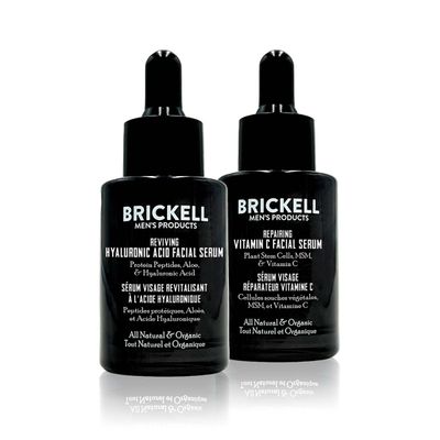 Brickell Men&#39;s Daily Anti-Aging Day and Night Serum Routine, All Natural and Organic, Unscented