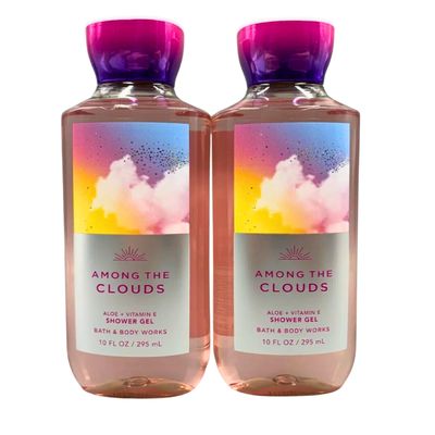 Bath &amp; Body Works Shower Gel, Set of 2 Bottles, Each Bottle 10oz (Among The Clouds)