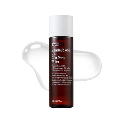 BY WISHTREND Mandelic Acid 5% Skin prep Water, Gentle Skin Renewal, Korean Exfoliator, Aha Bha Toner, for Sensitive Skin, Helping clogged pores, Glow up (4.1 Fl Oz (Pack of 1))