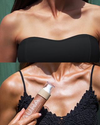 COCOSOLIS AURA Peptide Shimmer Spray - Natural glitter shimmer spray with peptides for face, body and hair