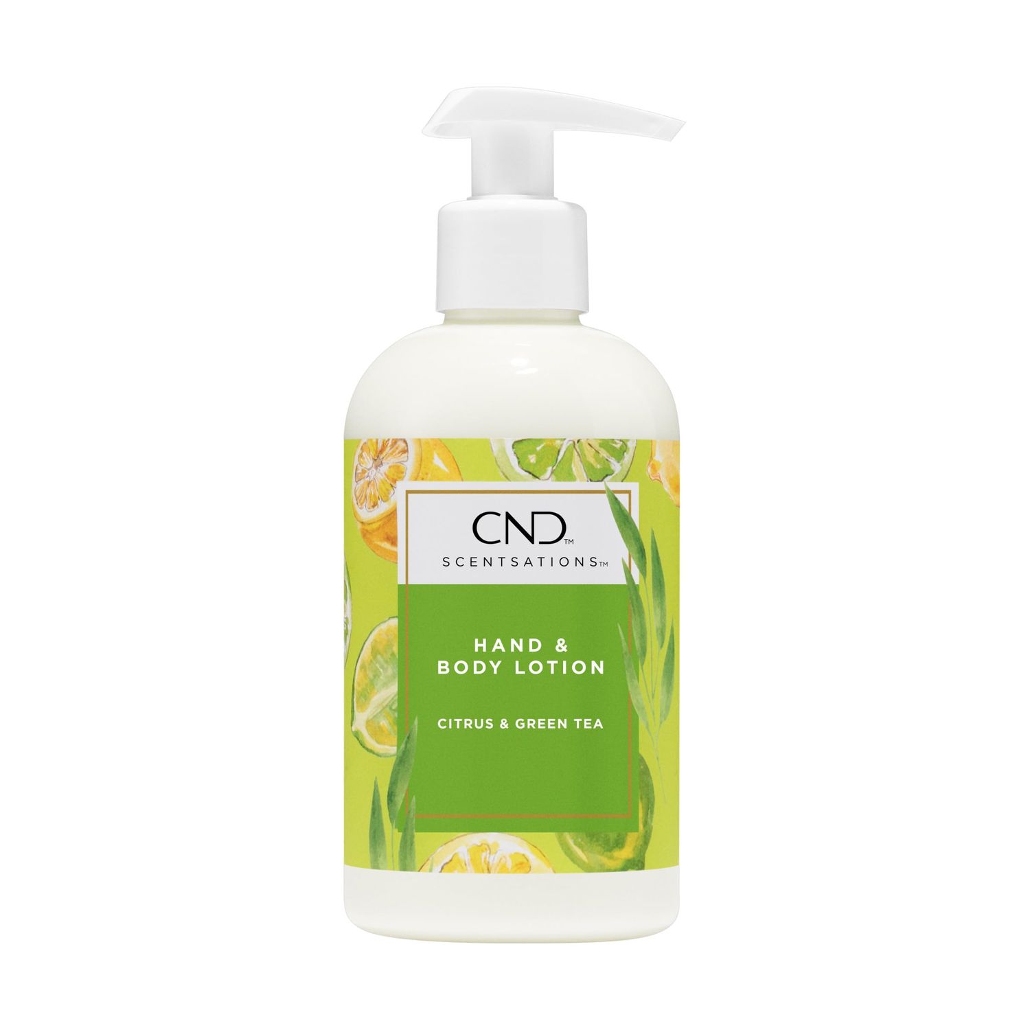 CND Scentsations Hand &amp; Body Lotion, Deep Moisturizing and Hydrating Formula for Dry Damaged Skin, Dermatologically Tested, Citrus &amp; Green Tree, 8.3 fl oz
