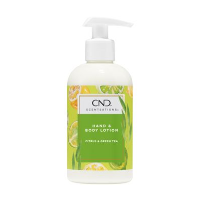 CND Scentsations Hand &amp; Body Lotion, Deep Moisturizing and Hydrating Formula for Dry Damaged Skin, Dermatologically Tested, Citrus &amp; Green Tree, 8.3 fl oz