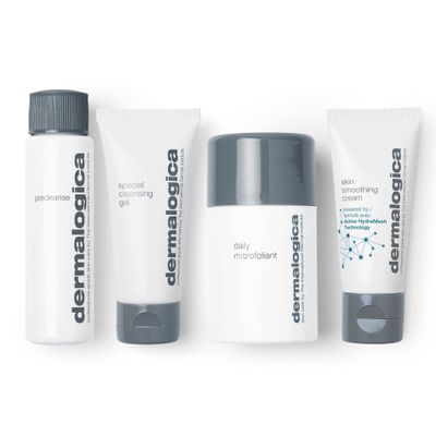 Dermalogica Discover Healthy Skin Kit - Includes: Precleanse, Face Wash, Face Exfoliator, &amp; Moisturizer - Wash Away Impurities To Reveal Glowing Skin