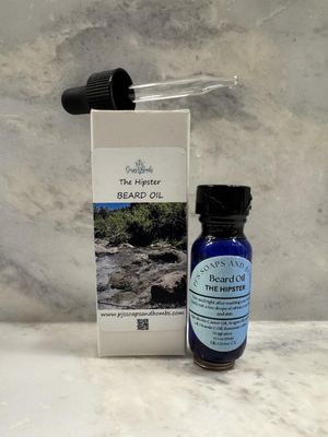 Conditioning Beard Oil, The Hipster Scent, Vanilla, Orange, Rosemary, Hickory and Suede, Skin and Hair Hydrating, Reduce Itchiness, Handcrafted with Jojoba and Argan Oil, Beard Softening