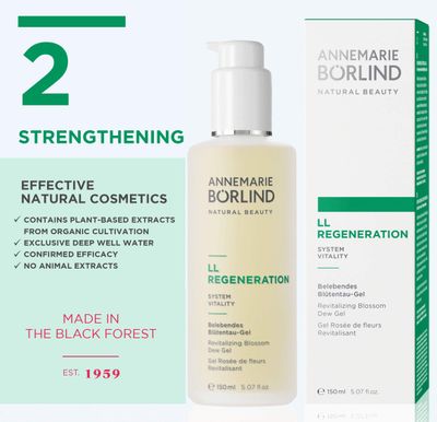 ANNEMARIE BRLIND - LL Regeneration Revitalizing Blossom Dew Gel - Sustainably Sourced Natural Facial Toner to Strengthen The Skin with Intense Moisture - Step 2 of 5-5 Oz