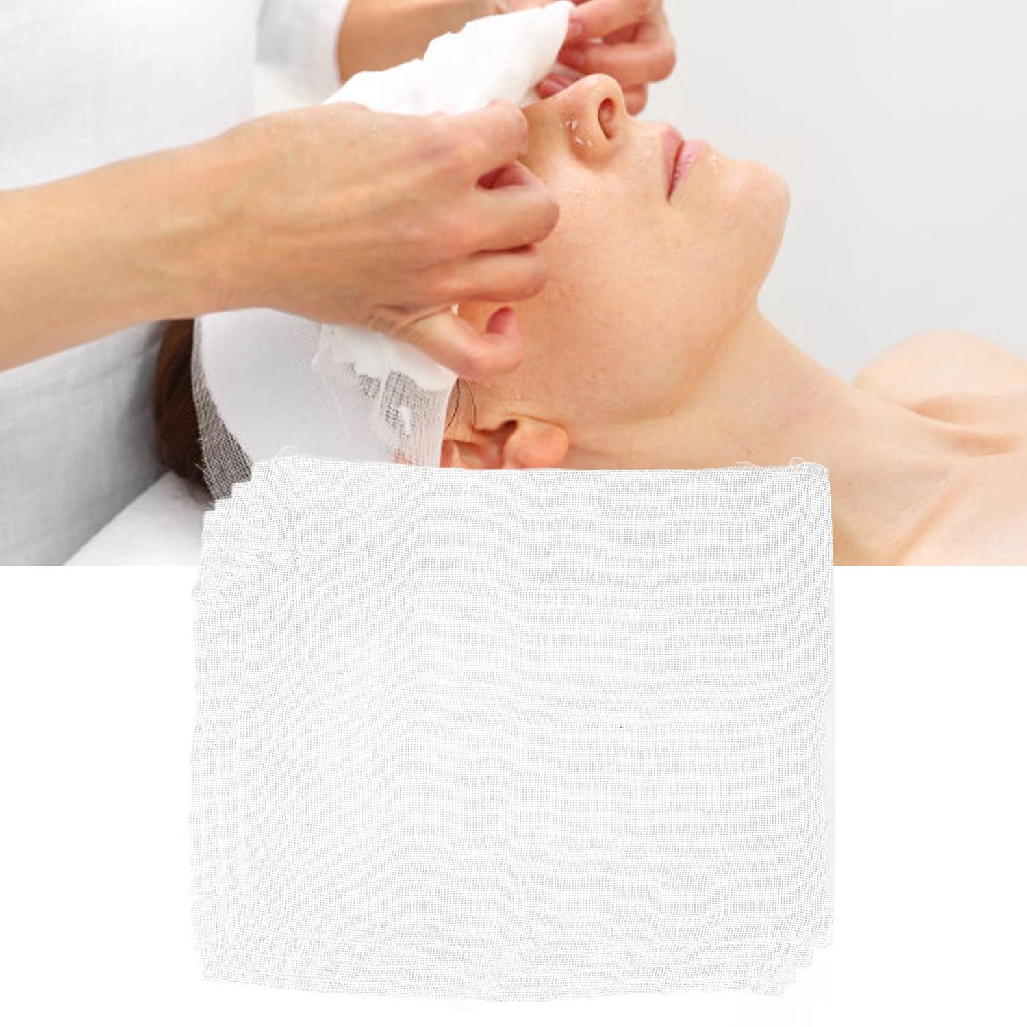 100pcs Gauze Mask Disposable Face Mask, Gauze Mask, Cotton Gauze Pre-Cut Cotton Soft Mask, Disposable Gauze Facial Gauze Skin Pads