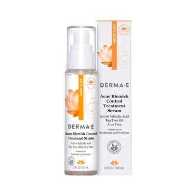 DERMA E Acne Spot Treatment, Acne Blemish Control Treatment Serum, 2 Fl Oz, Clinically Studied to Help Fight Blackheads, Breakouts and Cystic Acne for Clearer Looking Skin