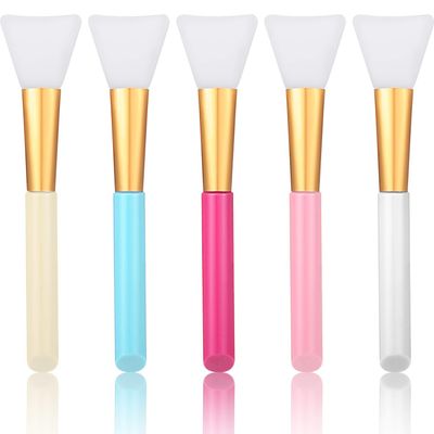 20 Pieces Soft Silicone Facial Mud Applicator Clay Tools Face Mask Brushes Beauty Tools for Sleeping Mask, Mud Mask, Hairless Body Lotion and Body Butter (Pink, Blue, White, Yellow, Rose Red)