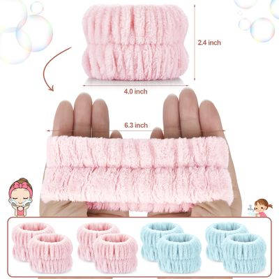 Darfukei Wrist Towels - 4pcs Absorbent Arm Bands for Face Washing, Suitable for Women and Men