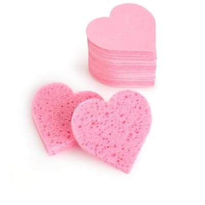 Facial Sponges Compressed Natural Cellulose Sponge for Face Cleansing Exfoliating and makeup removal, Professional use Deep clean - Rejuvv by Fushay (25 Pack)