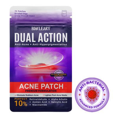 FSA HSA Eligible | Anti-Bacterial Pimple Patches | Fast Acne Drying Treatment | Anti Inflammatory | Dual Action Acne Patch | Hydrocolloid Spot Cover | Zit Stickers | Korean Healing Dots | 72 Counts |