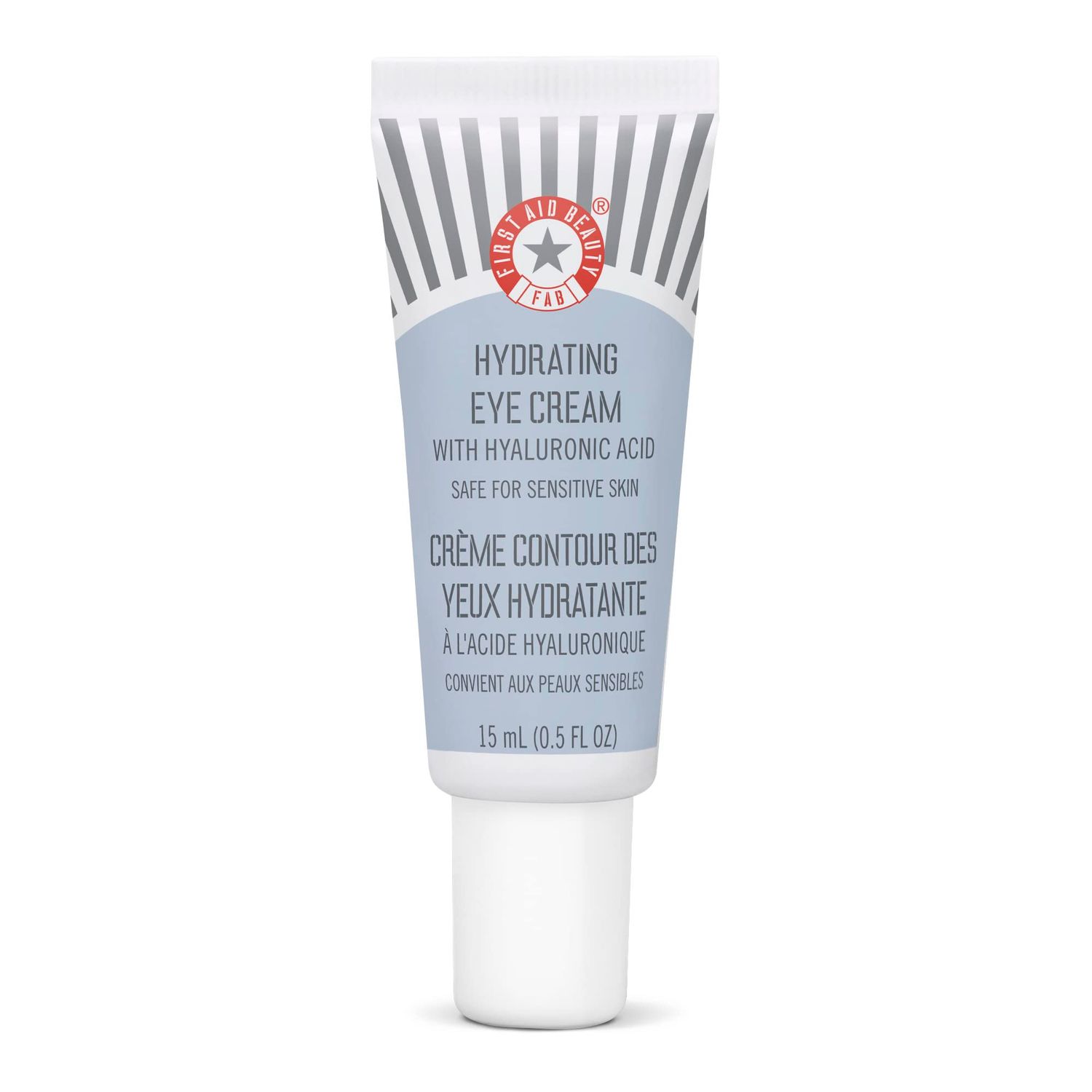 First Aid Beauty - Hydrating Eye Cream with Hyaluronic Acid, Nourishing Eye Cream that Provides 24 hours of Hydration, Helps Smooth Fine Lines, Wrinkles &amp; Puffiness, Safe for Sensitive Skin, 0.5 oz