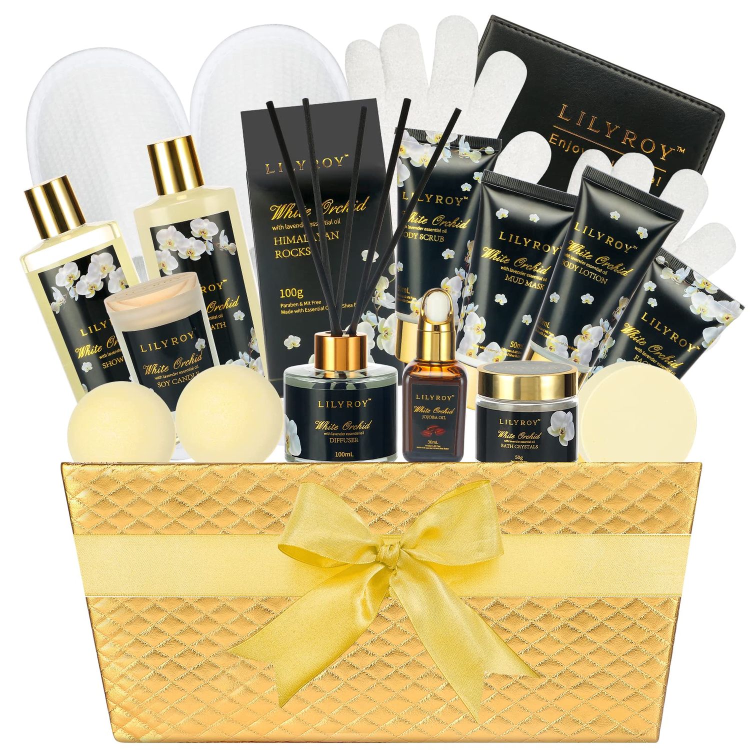 18 Pcs Valentines Day Gifts Spa Gift Set for Women Gifts Mothers Fathers Day Spa Gift Basket Set for Women Men Christmas Birthday Bath and Body Gift Basket Set for Women Bath Kit Spa Kit Bath Spa Set